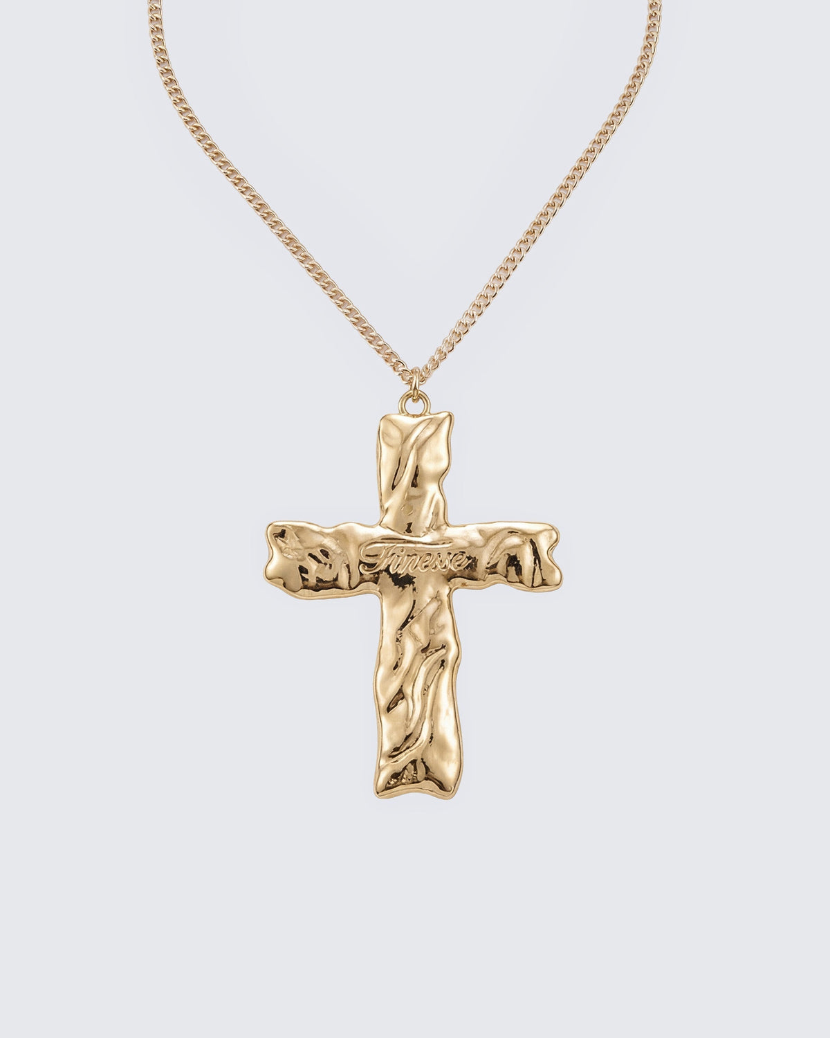 Colar Suha Dourado com Pingente de Cruz