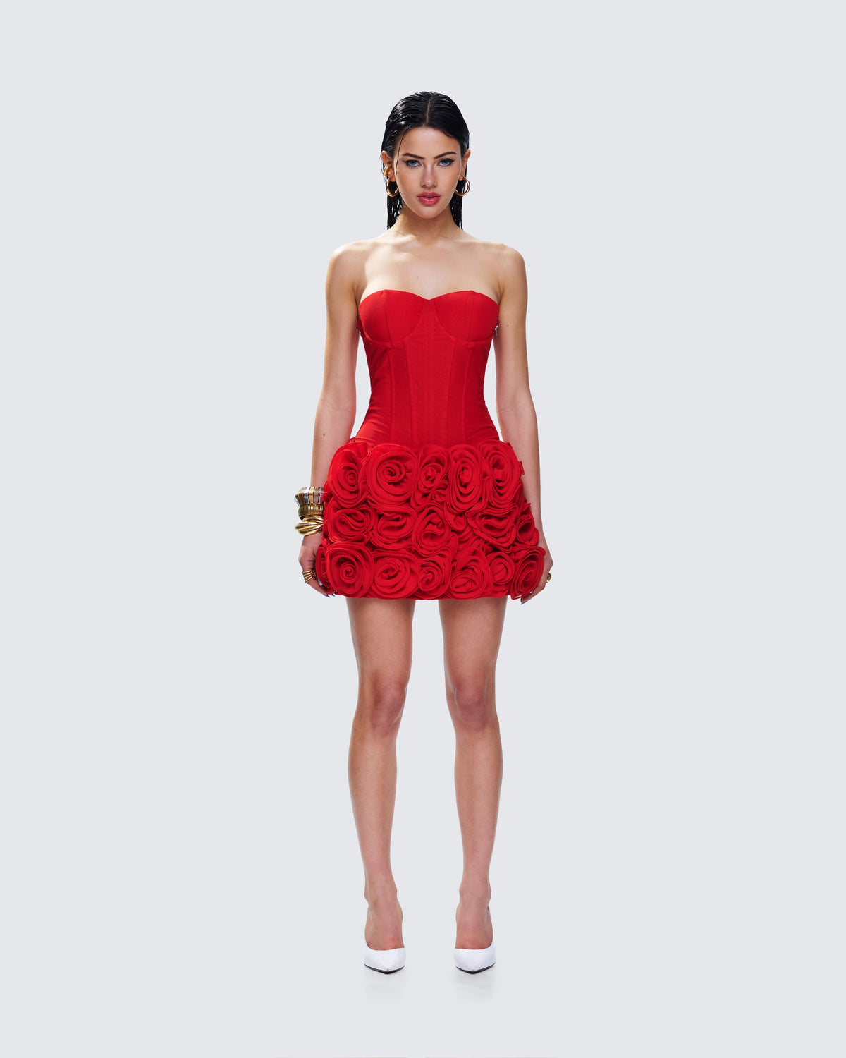 Conjunto Tayah Vermelho com Rosetas