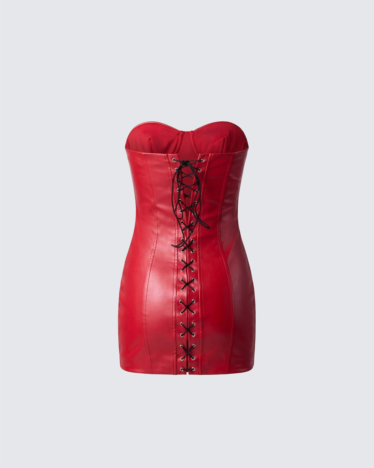 Vestido Curto Trisha de Couro Ecológico