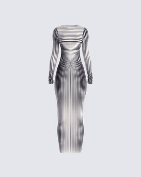Vestido Artina com Estampa de Ilusão