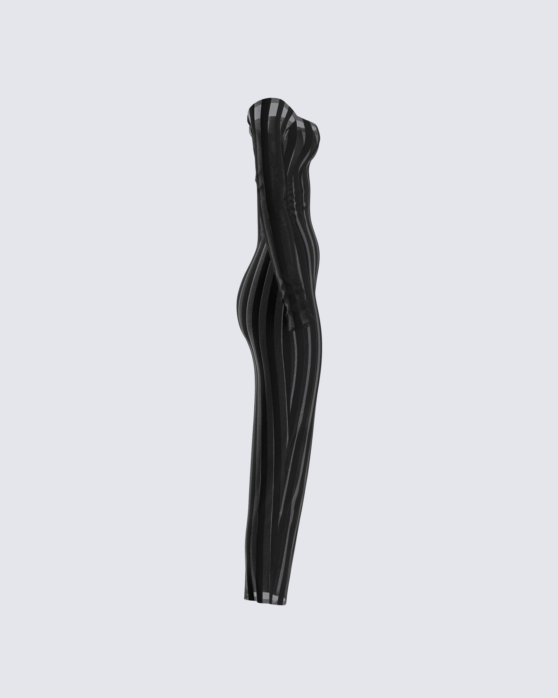 Vestido Midi Meritt Preto Listrado