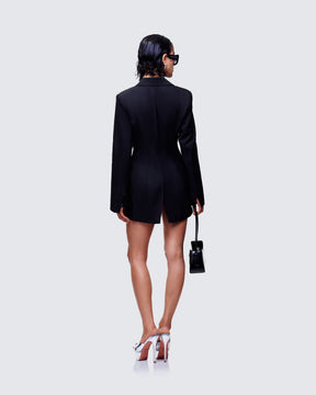 Blazer Zila Preto Acinturado