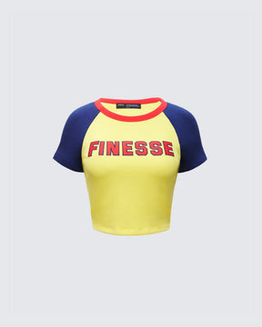 Cropped Amber Amarelo Estampado