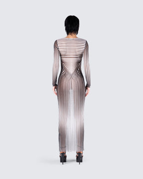 Vestido Artina com Estampa de Ilusão