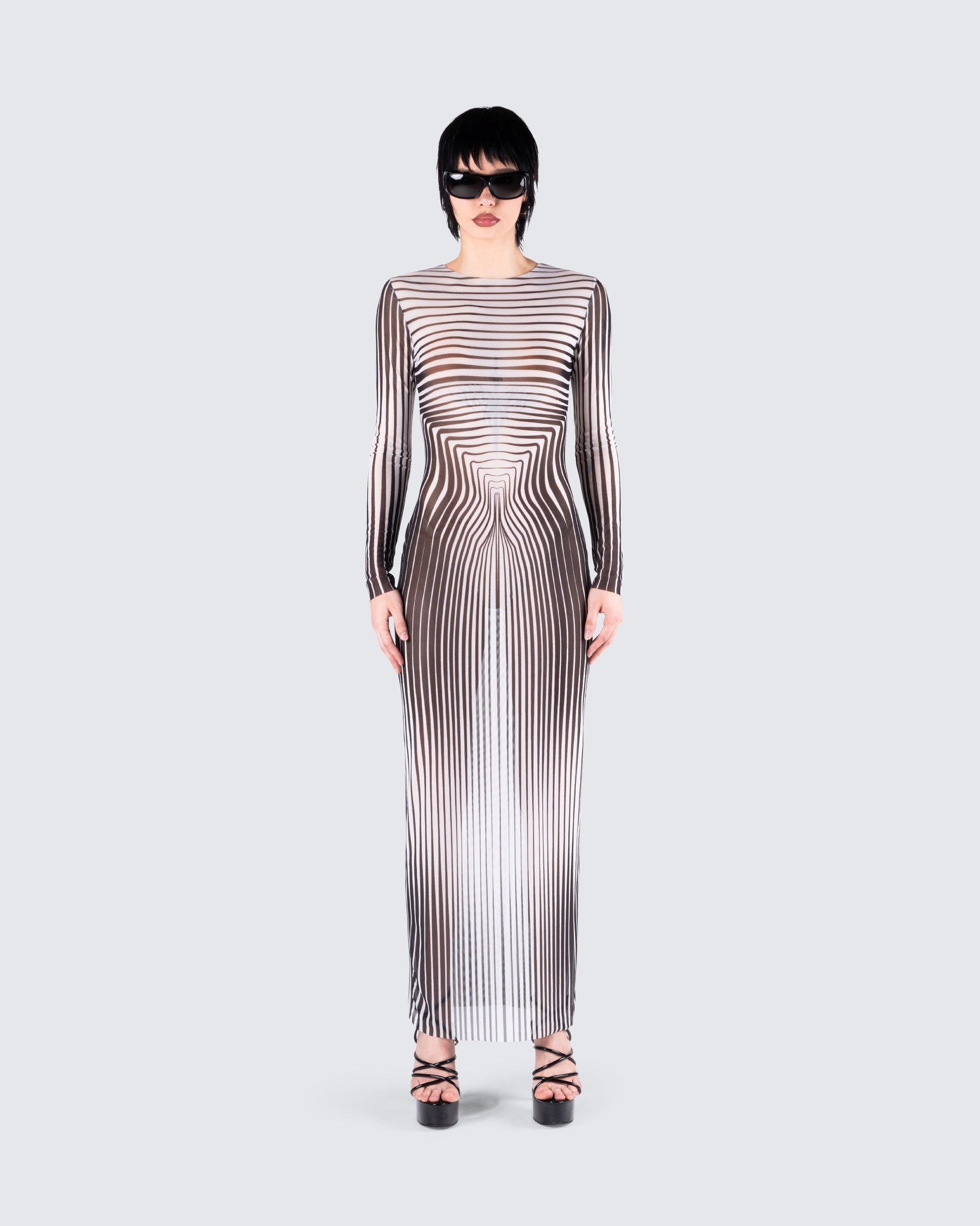 Vestido Artina com Estampa de Ilusão