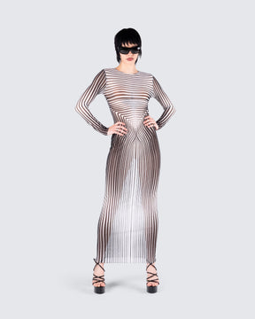 Vestido Artina com Estampa de Ilusão