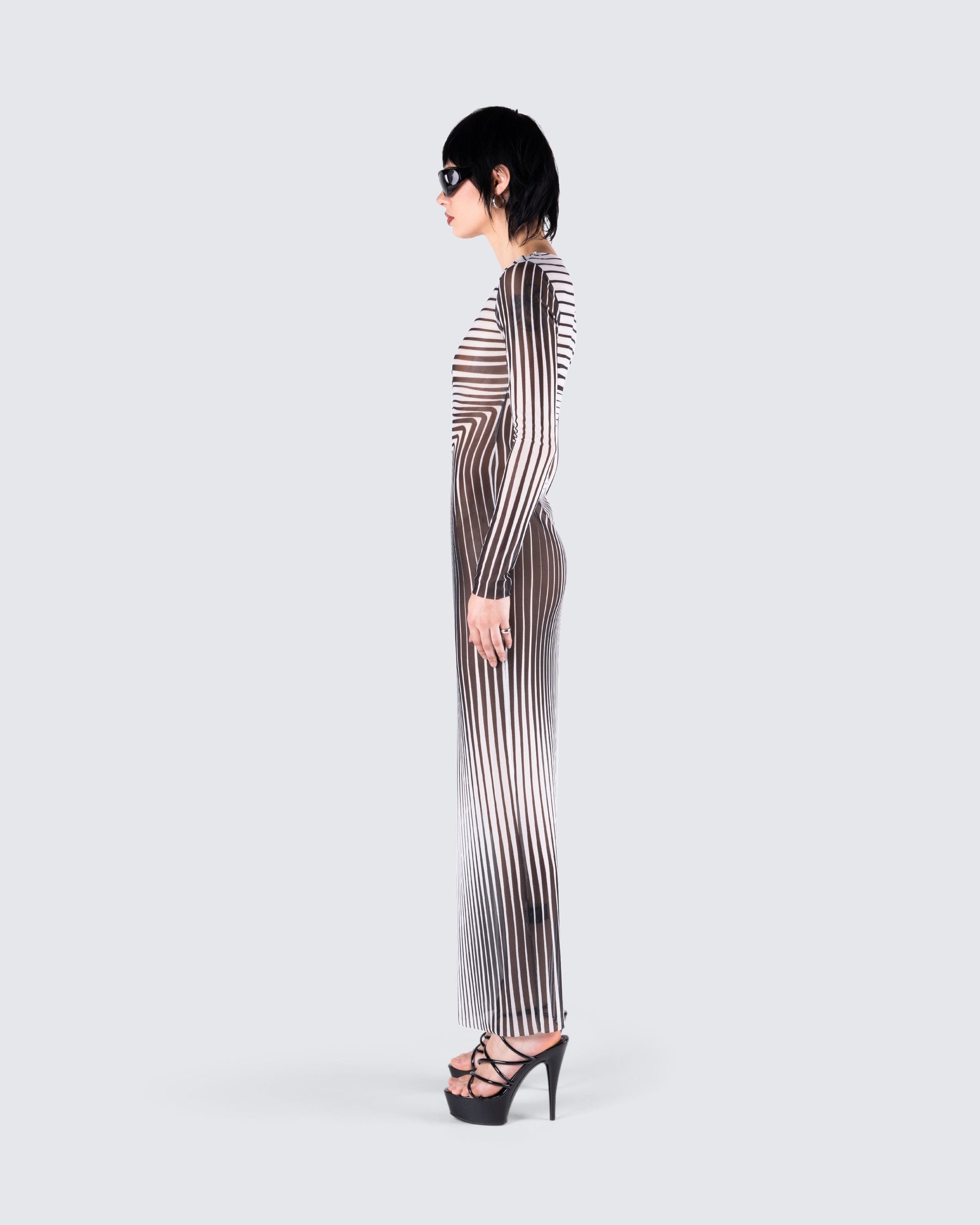 Vestido Artina com Estampa de Ilusão