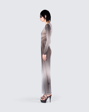 Vestido Artina com Estampa de Ilusão