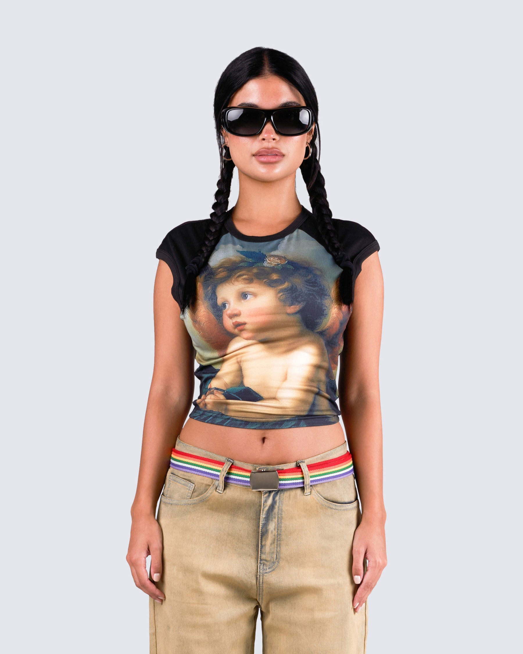 Blusa Cheryse com Estampa de Anjo