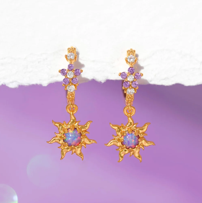 Brincos de Argola Brasão de Corona – Rapunzel