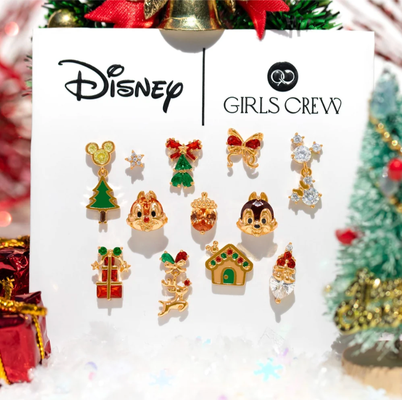 Conjunto de Brincos Tico e Teco da Disney