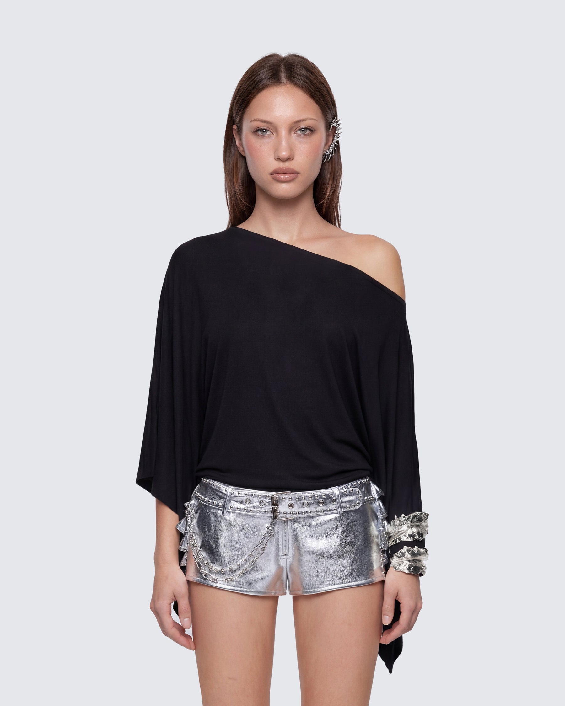 Blusa Jannah Preta Manga Morcego