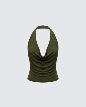 Blusa Kaelle Verde Gola Degagê