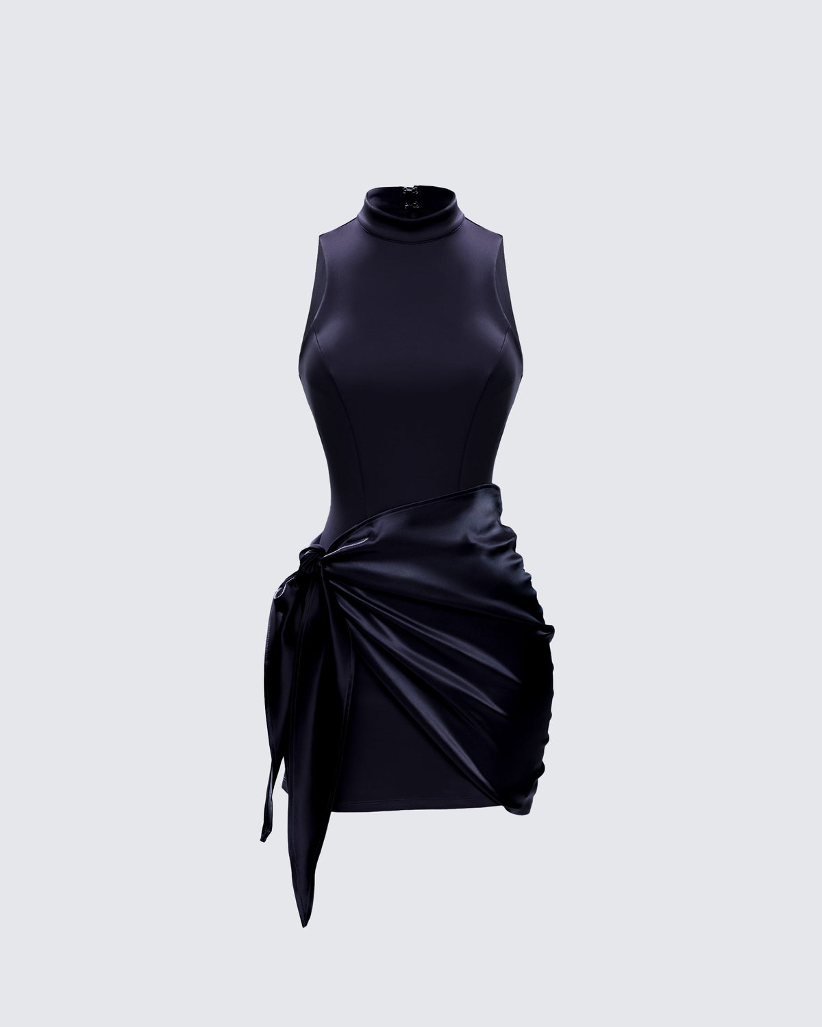 Vestido Curto Lindsey Preto Transpassado