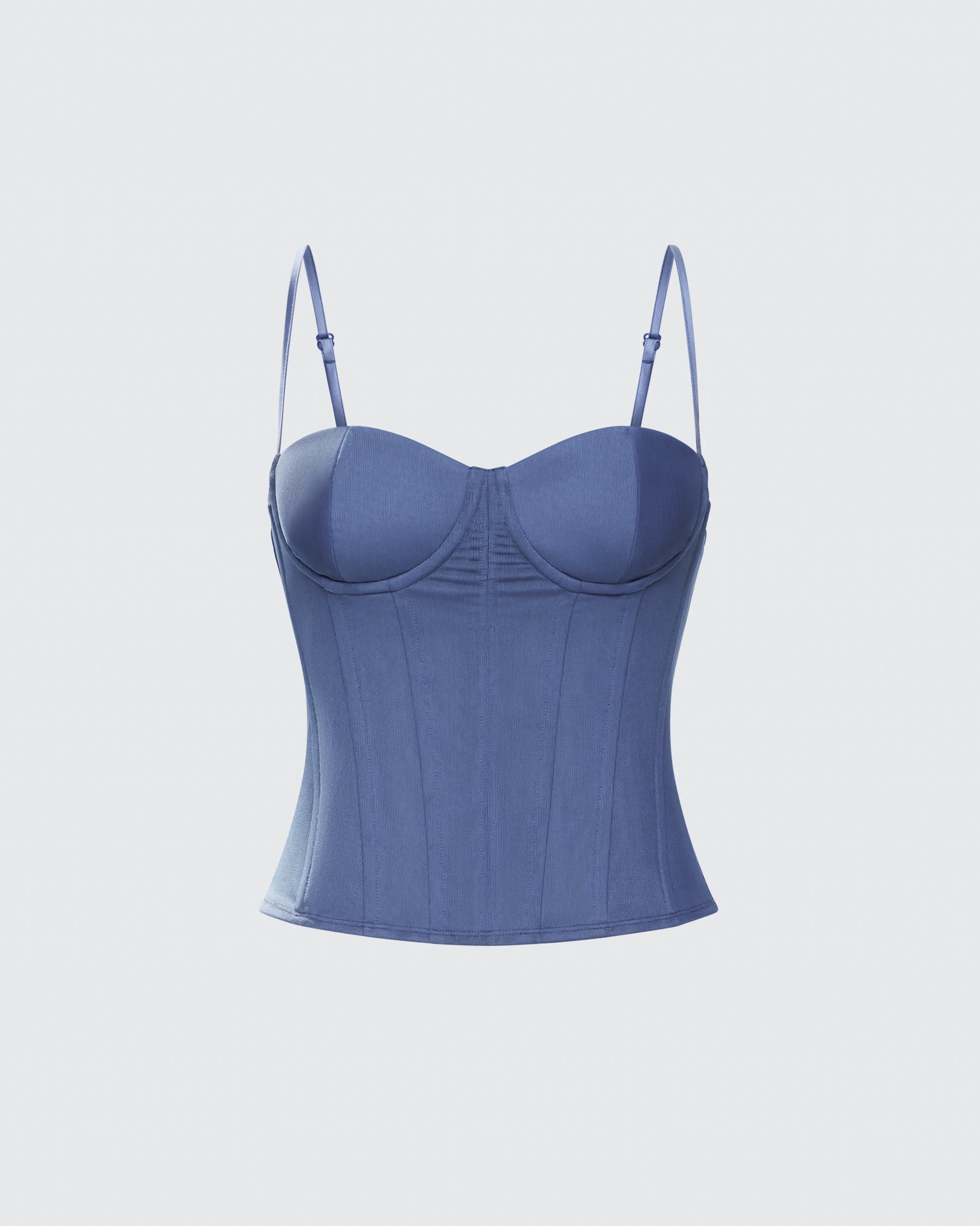 Top Corset Shaelin Grafite de Tule