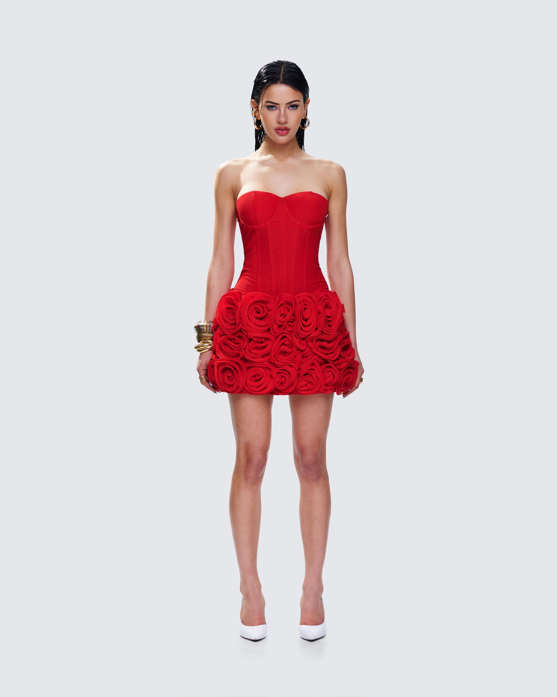 Conjunto Tayah Vermelho com Rosetas