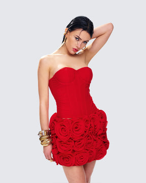 Conjunto Tayah Vermelho com Rosetas